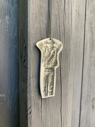 Pre-owned Raf Simons Standing Man Necklace Black Ss02