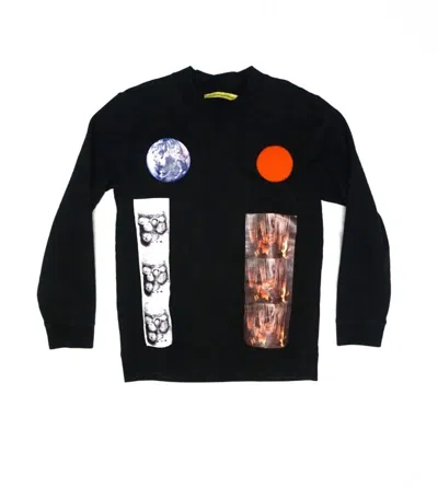 Pre-owned Raf Simons Sterling Ruby Crewneck Sweater Black Medium Longsleeve