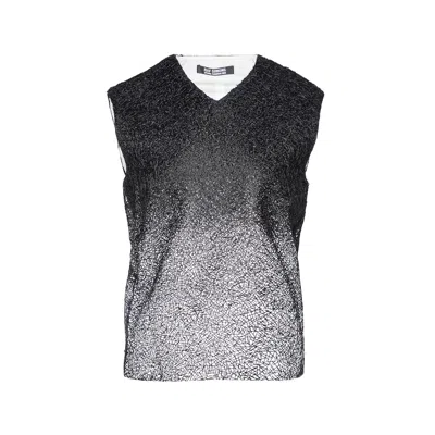 Raf Simons Stitched Degrade Gilet In Black