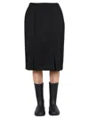 Raf Simons Straight Cut Skirt In Black