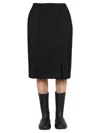 Raf Simons A-line Midi Skirt In Black