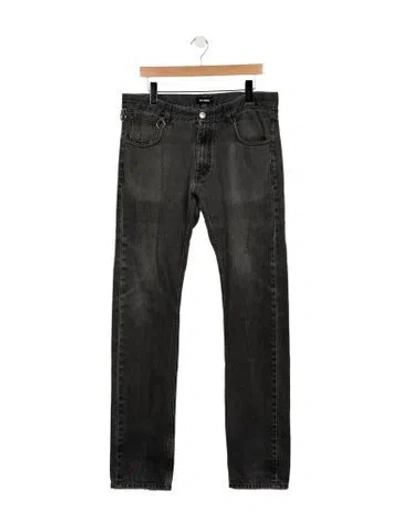 Pre-owned Raf Simons Straight-leg Jeans In Grey