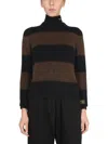 Raf Simons Black & Brown Stripe Sweater