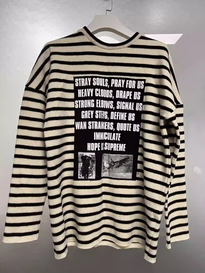 Pre-owned Raf Simons Striped Patch Long Sleeve In Black