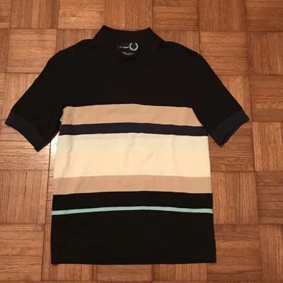 Pre-owned Raf Simons Striped Polo In Multi