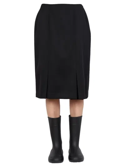 Raf Simons Structured Black Midi Skirt