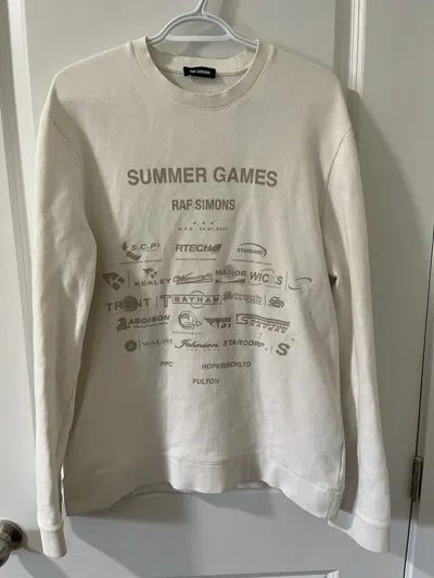 Pre-owned Raf Simons Summer Games Sweatshirt In White