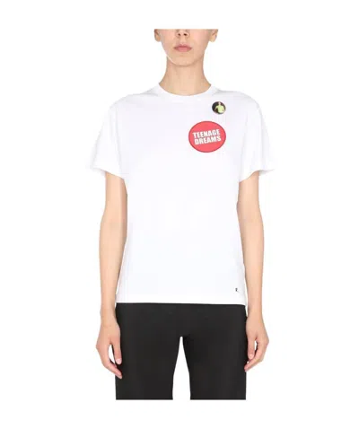 RAF SIMONS TEENAGE DREAMS-PATCH COTTON T-SHIRT