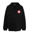 Raf Simons Teenage Dreams Zipped Hoodie In Black