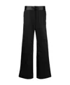 Raf Simons Tonal High-waisted Trousers In Black