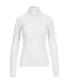 Raf Simons Logo-embroidered Roll-neck Top In White
