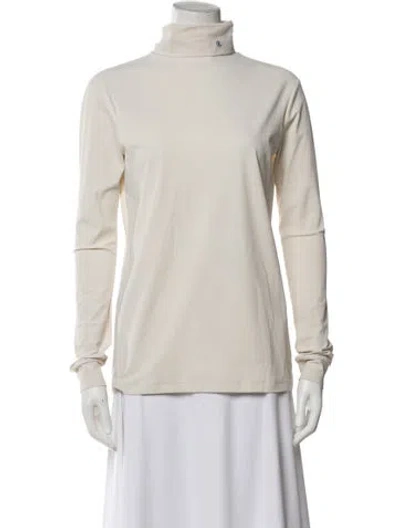 Pre-owned Raf Simons Turtleneck Long Sleeve Top In White