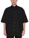 Raf Simons Ghost Slogan Print Bowling Shirt