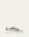 Raf Simons Ultrasceptre Colorblock Trainer Sneakers In White Alyssum Grey Violet