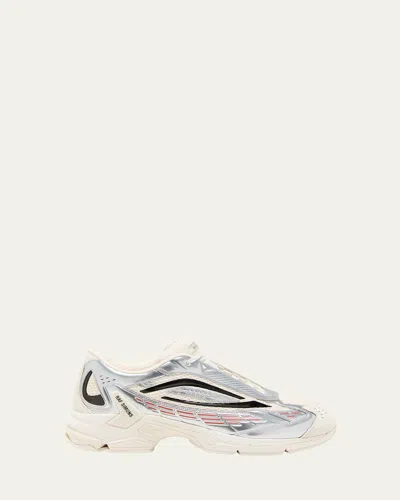 Raf Simons Ultrasceptre Colorblock Trainer Sneakers In White Alyssum Grey Violet