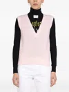 Raf Simons Knitted Vest In Pink
