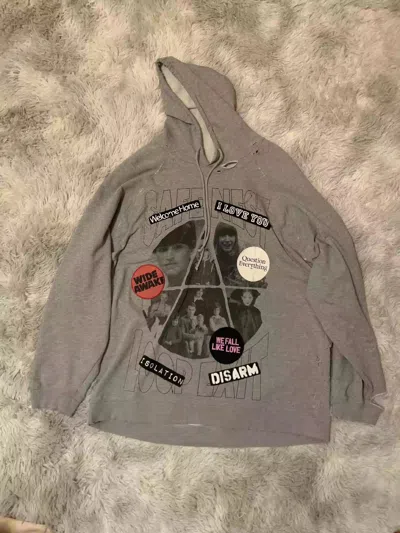 Pre-owned Raf Simons Vandalism Badge Sweater In Grey