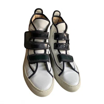 Pre-owned Raf Simons Velcro Hi Top Shoes In White