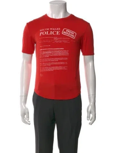 Pre-owned Raf Simons Vintage 2001 T-shirt In Red