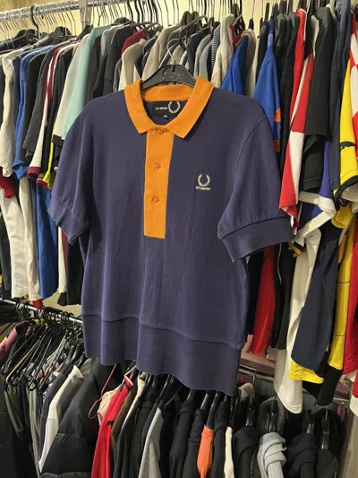 Pre-owned Raf Simons Vintage Fred Perry &  Purple Polo Tr Shirt Orange
