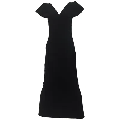Pre-owned Raf Simons Vintage Jil Sander Black Dress With Pleated Shoulder