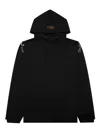 Raf Simons Washed Distressed Hoodie In Black