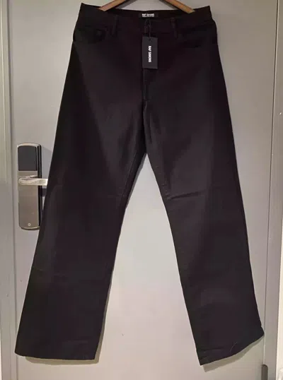 Pre-owned Raf Simons Wide Leg Jeans In Black