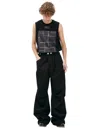 Raf Simons Wide Pants With Rivets In Black