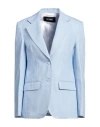 Raf Simons Woman Blazer Sky Blue Size 6 Cotton