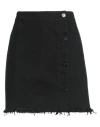 Raf Simons Woman Denim Skirt Black Size 10 Cotton In Black