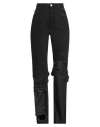 RAF SIMONS RAF SIMONS WOMAN JEANS BLACK SIZE 27 COTTON, POLYESTER