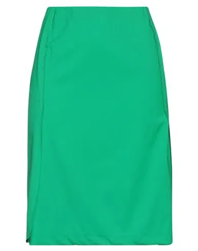 Raf Simons Woman Midi Skirt Emerald Green Size 4 Virgin Wool