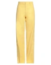 Raf Simons Woman Pants Yellow Size 30 Cotton In Yellow