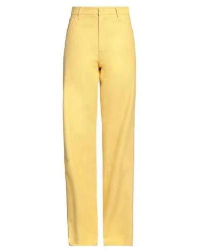 Raf Simons Woman Pants Yellow Size 30 Cotton