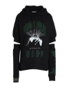 Raf Simons Graphic-print Detachable-sleeve Hoodie In Black