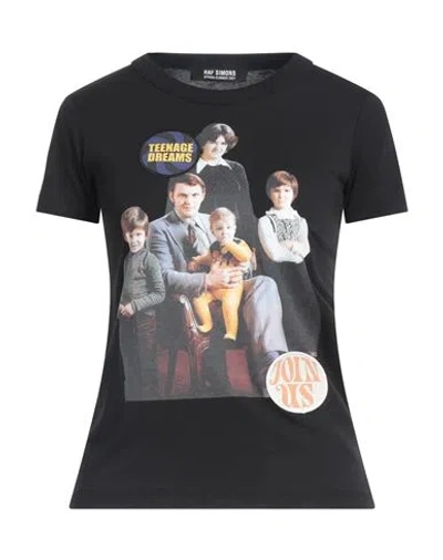 RAF SIMONS RAF SIMONS WOMAN T-SHIRT BLACK SIZE XL COTTON