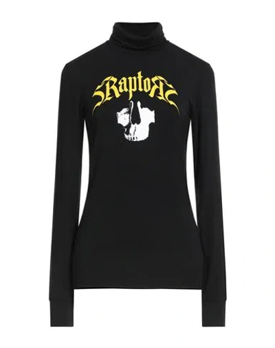 RAF SIMONS RAF SIMONS WOMAN T-SHIRT BLACK SIZE L MODAL, ELASTANE