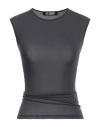 Raf Simons Woman T-shirt Charcoal Size M Polyamide, Elastane In Grey
