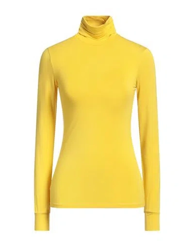 Raf Simons Woman T-shirt Yellow Size L Modal, Elastane