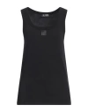 Raf Simons Woman Black Tank Tops In Black