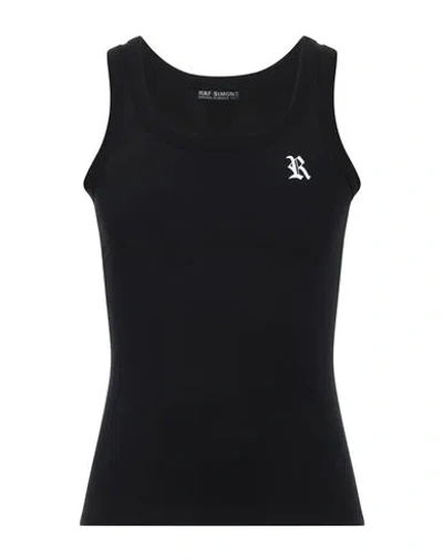 RAF SIMONS RAF SIMONS WOMAN TANK TOP BLACK SIZE L COTTON