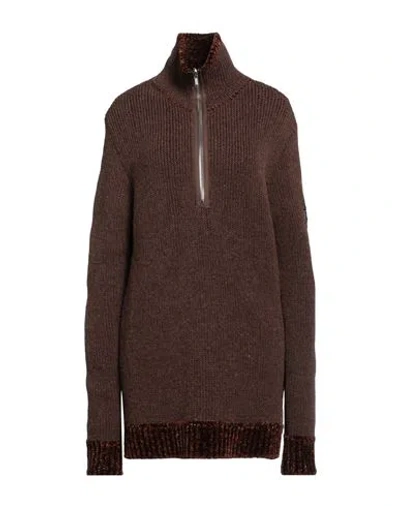 Raf Simons Woman Turtleneck Brown Size L Acrylic, Virgin Wool, Polyamide, Polyester, Elastane