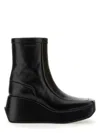 Raf Simons Chic Ankle Boot With Square Toe And 8.5 Cm Heel In Black