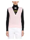 Raf Simons Chic Knit Vest With V-neckline For Women In Pink
