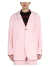 Raf Simons Logo Patch Jacket In Pink