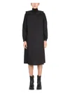 Raf Simons Relaxed Fit Mini Shirt Dress With Claudine Collar In Black