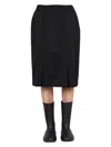 Raf Simons Straight Cut Skirt In Black
