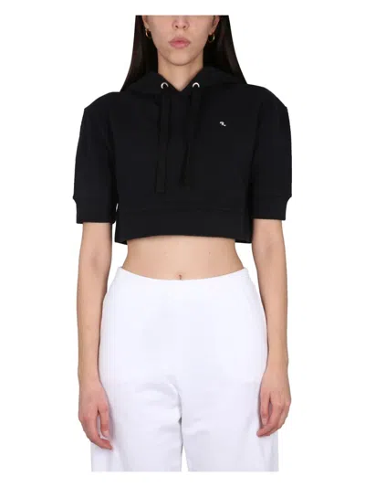 RAF SIMONS WOMEN'S SWEATSHIRT WITH LOGO EMBROIDERY