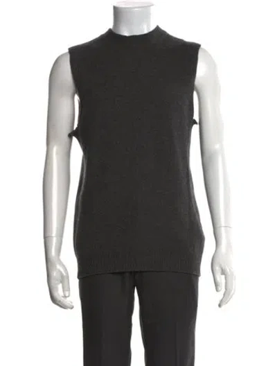 Pre-owned Raf Simons Wool Mock Neck Pullover In Grey