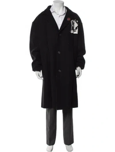 Pre-owned Raf Simons Wool Overcoat W/ Tags In Black